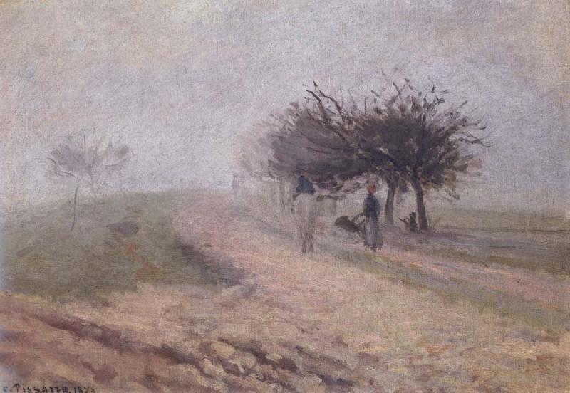 Camille Pissarro Effect of fog at Creil Effet de brouillard a Creil